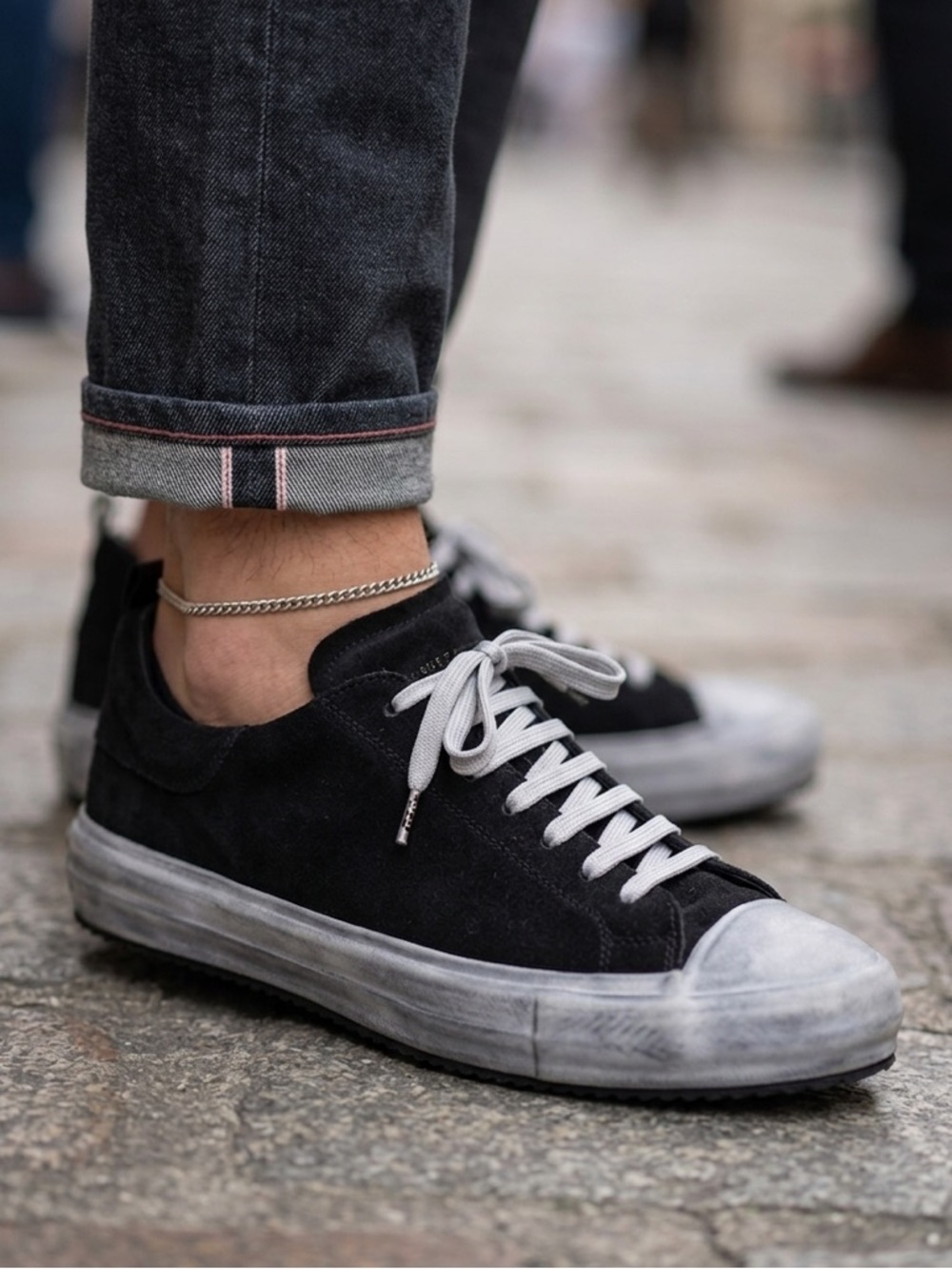 Officine Creative MES 009 Sneakers, Black Suede, size EU 44, US 11